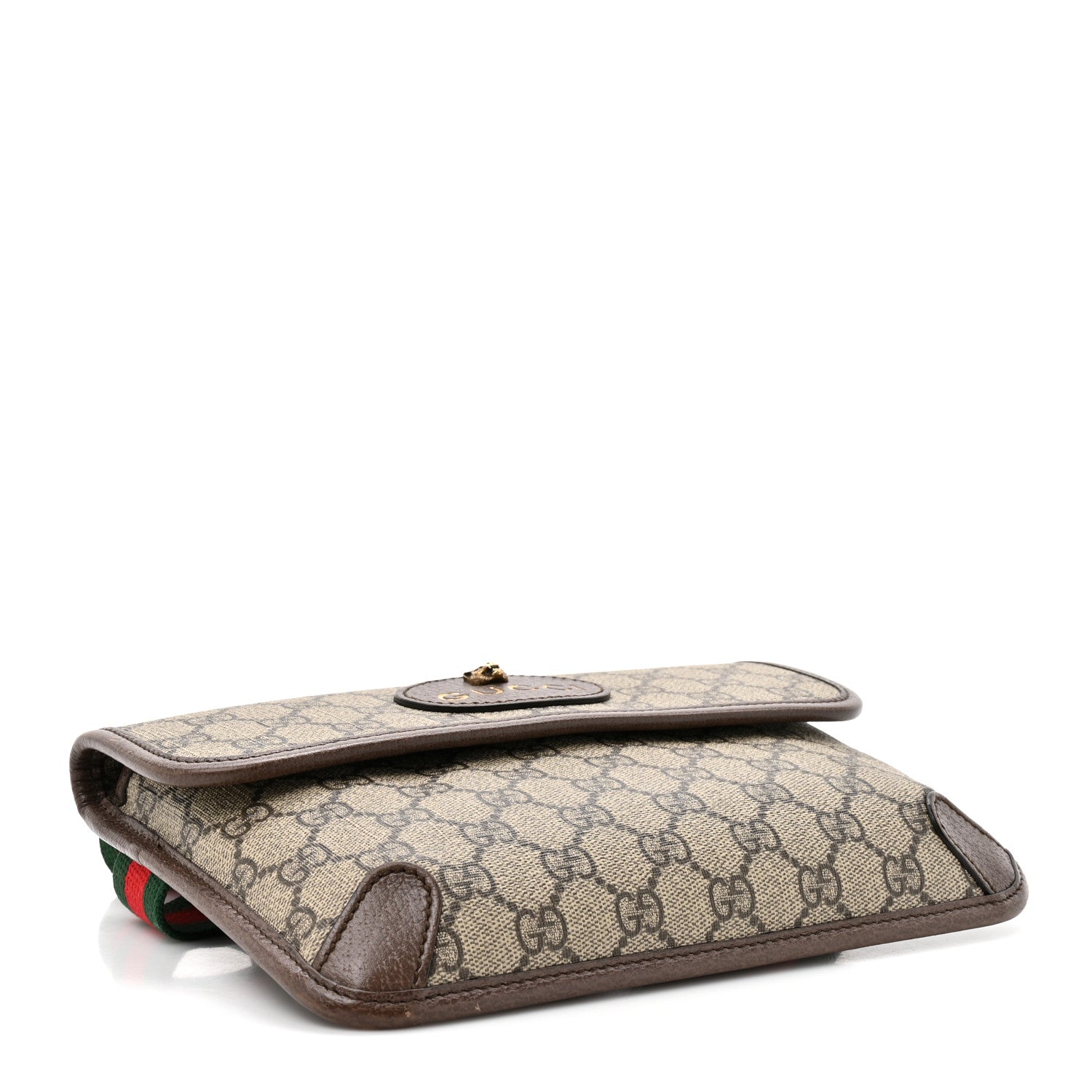 Gucci GG Supreme Monogram Neo Vintage Web Belt Bag Brown
