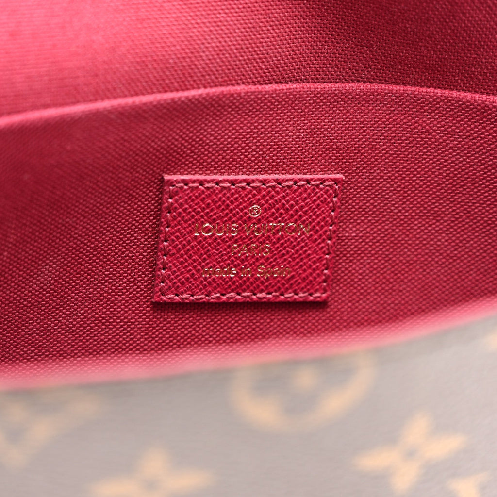 Louis Vuitton Monogram Pochette Felicie Chain Wallet Fuchsia