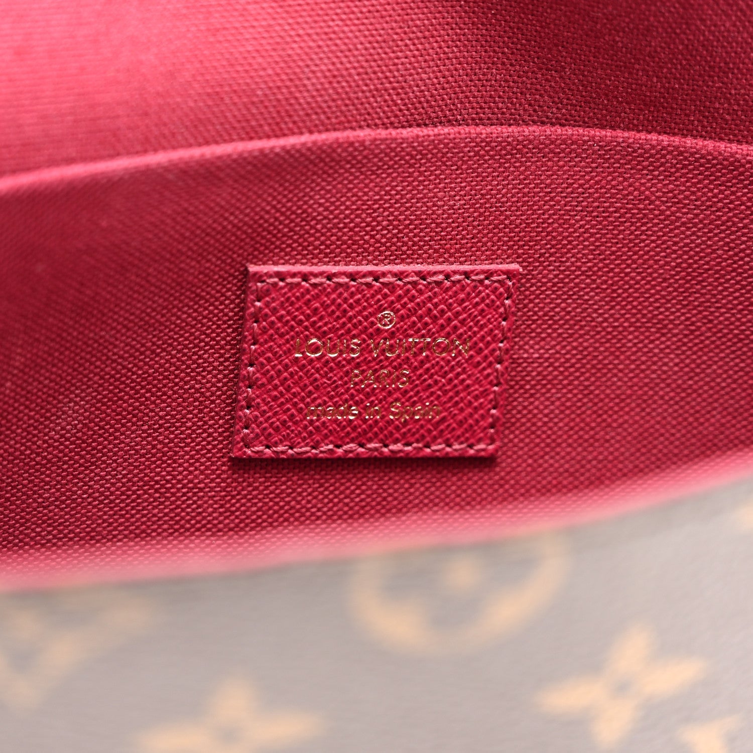 Louis Vuitton Monogram Pochette Felicie Chain Wallet Fuchsia