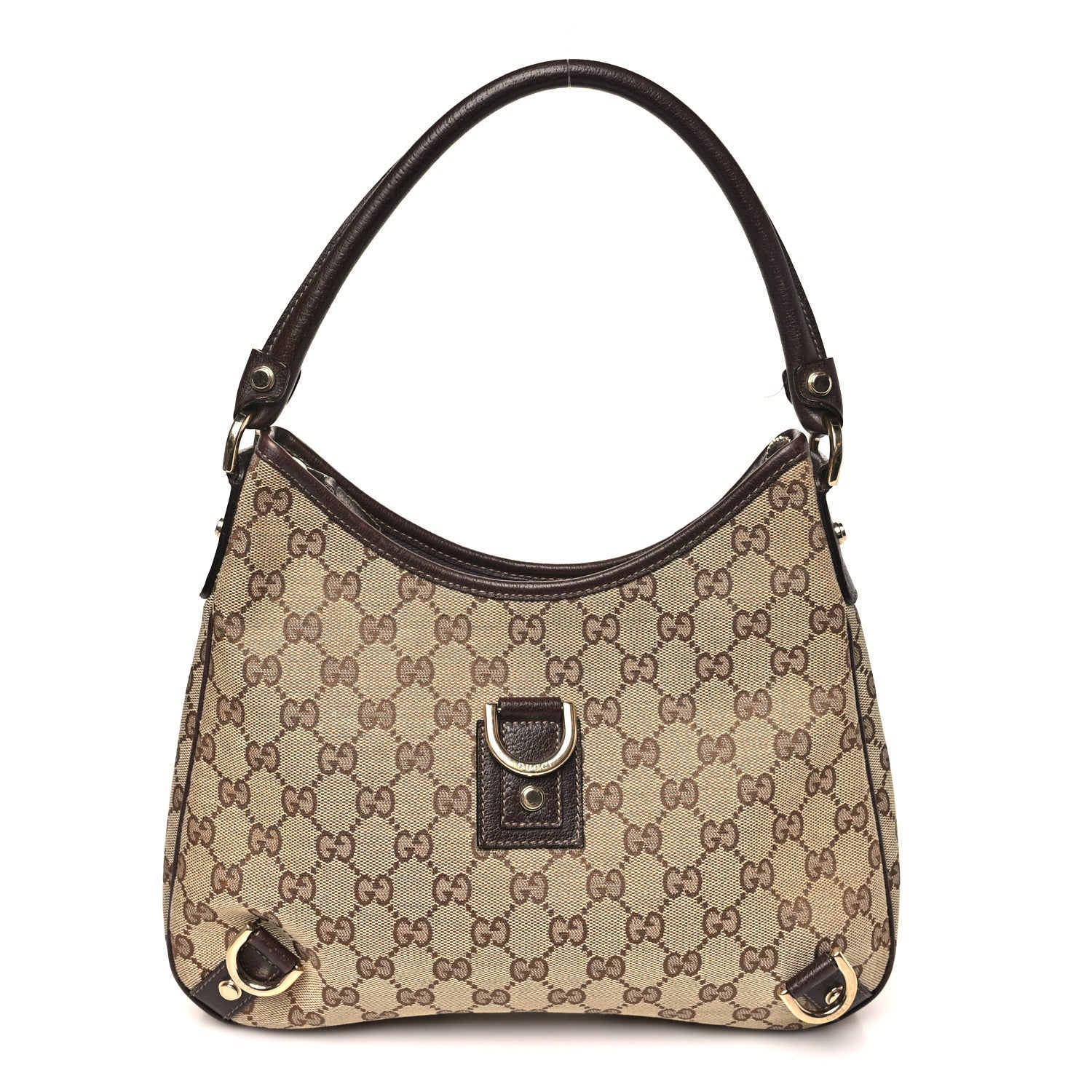 Gucci Monogram Medium Abbey D Ring Hobo Brown