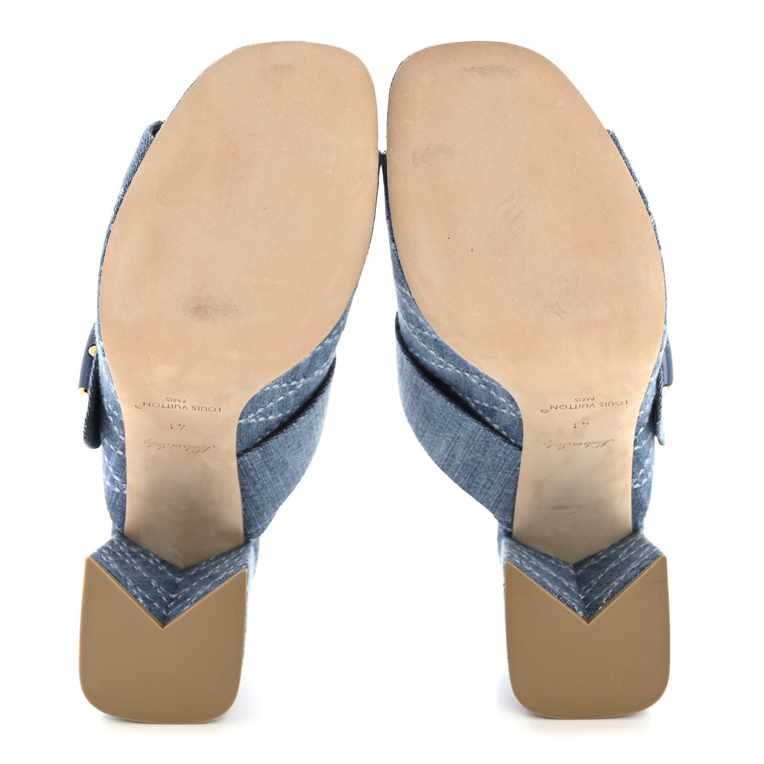 Louis Vuitton Denim Malletage Shake Mules 41 Blue