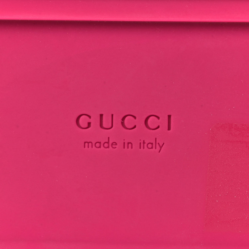 Gucci Calfskin Elizabeth Nappa Charlotte Logo Slingback Sandals 36 Fancy Fuchsia