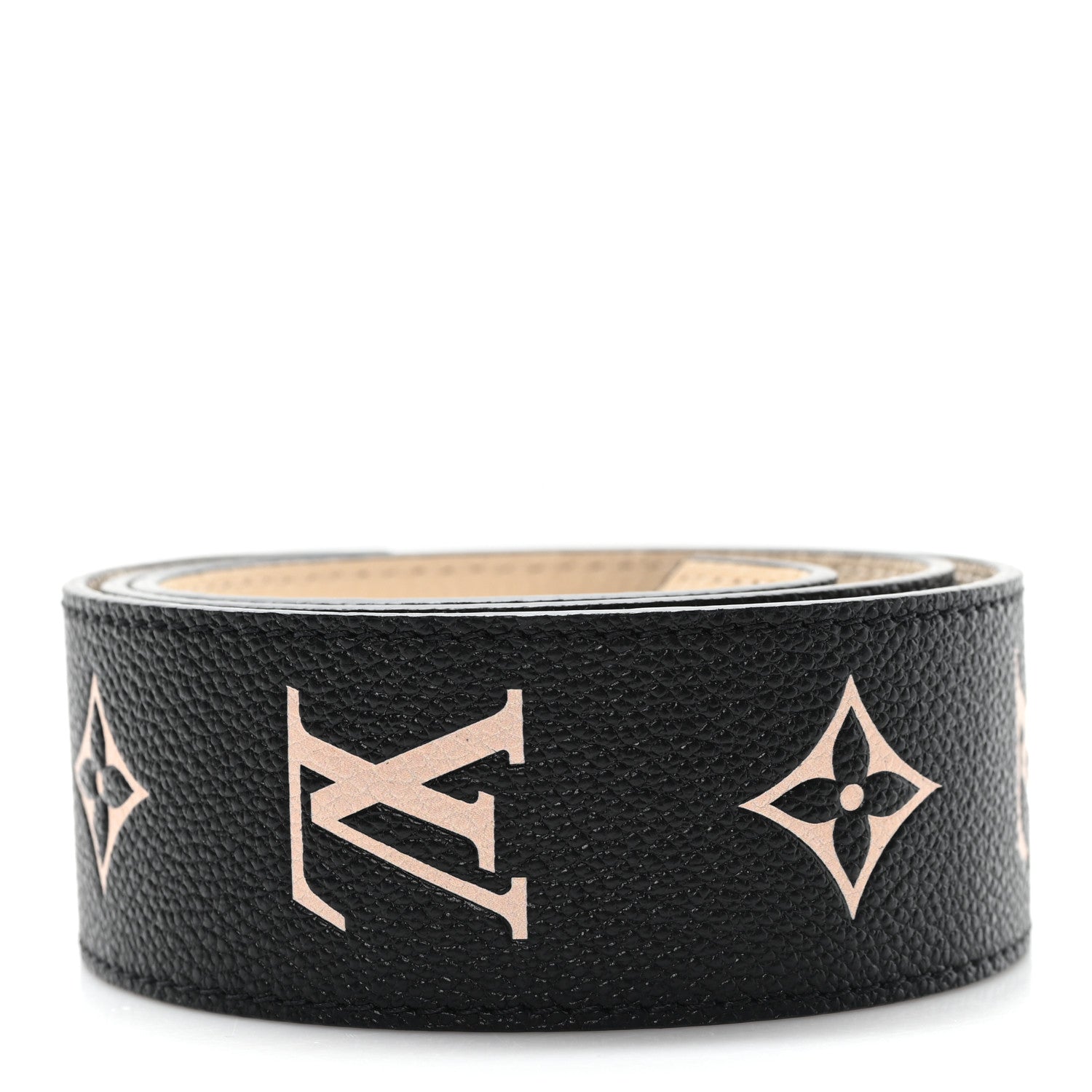 Louis Vuitton Empreinte Monogram Bandouliere Shoulder Strap Black Beige