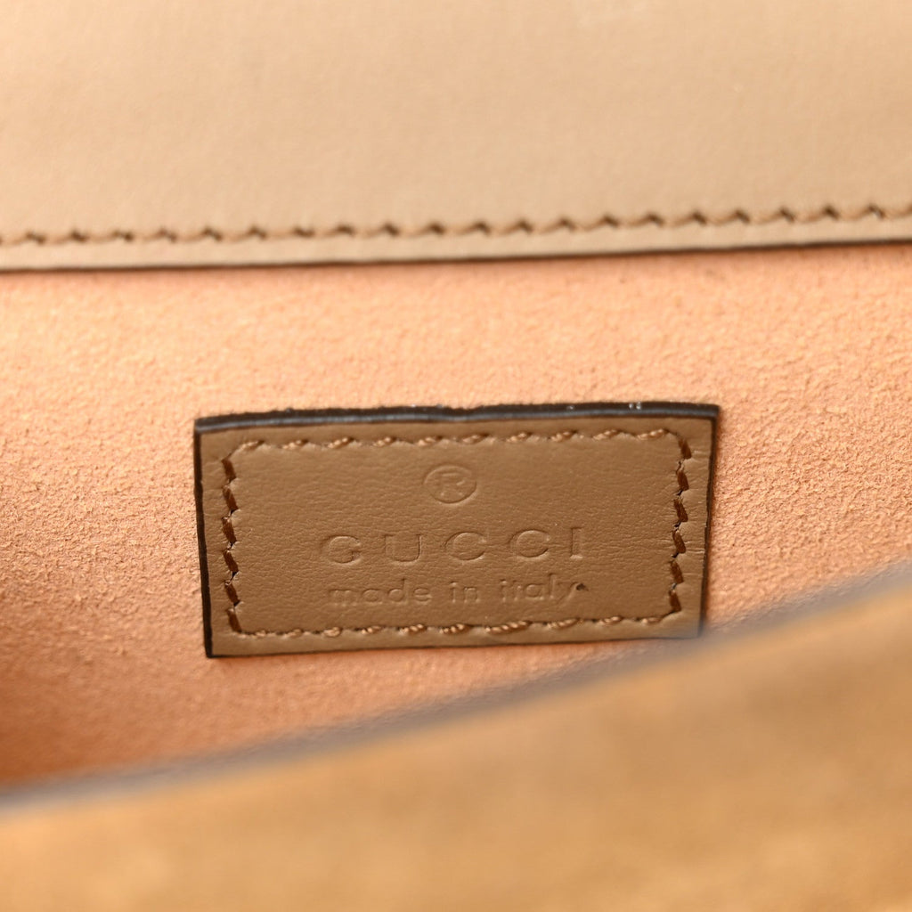 Gucci GG Supreme Monogram Super Mini Dionysus Shoulder Bag Taupe