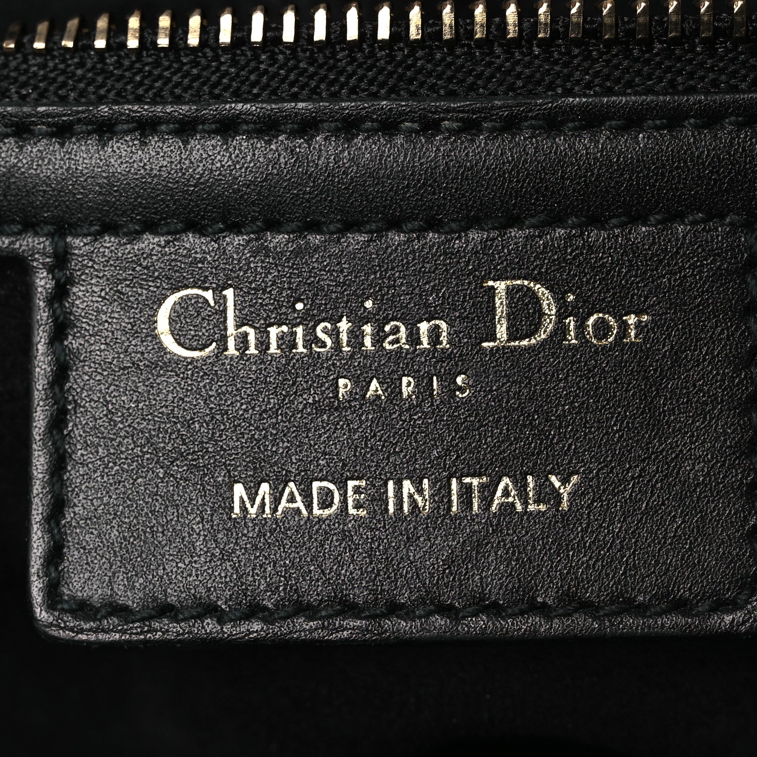 Christian Dior Calfskin D Fence Saddle Bag Black