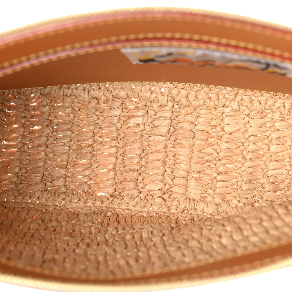 Louis Vuitton Raffia Pochette Voyage Souple Natural Beige