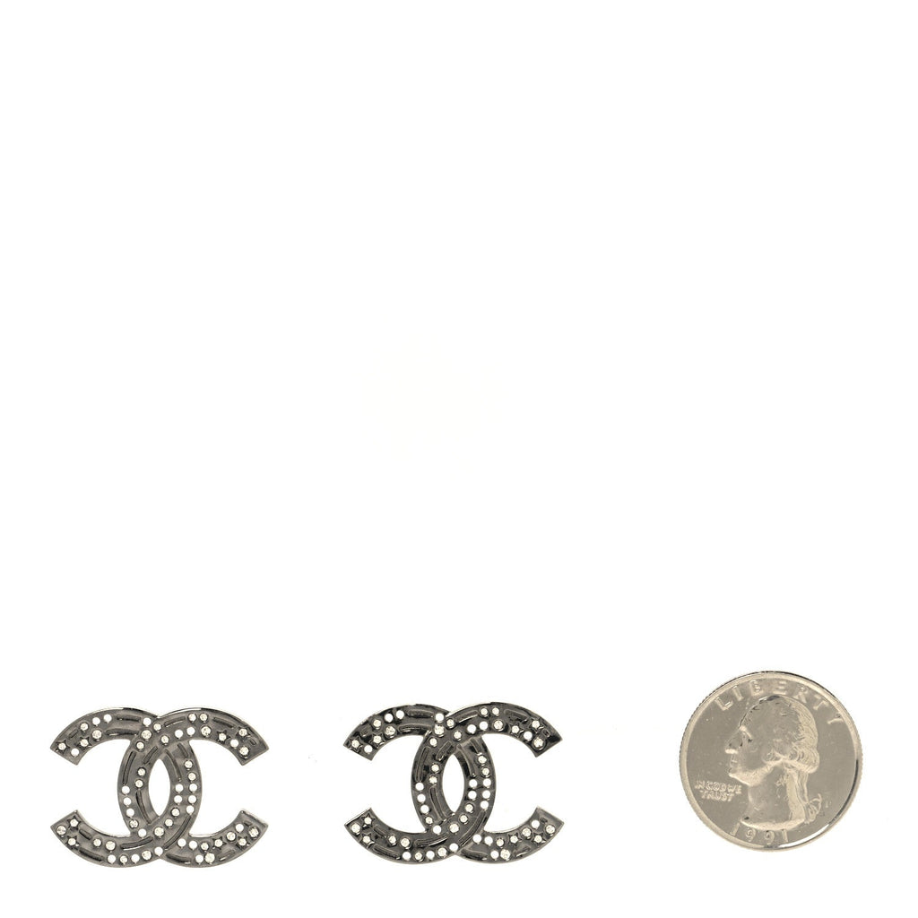 Ruthenium Crystal CC Earrings