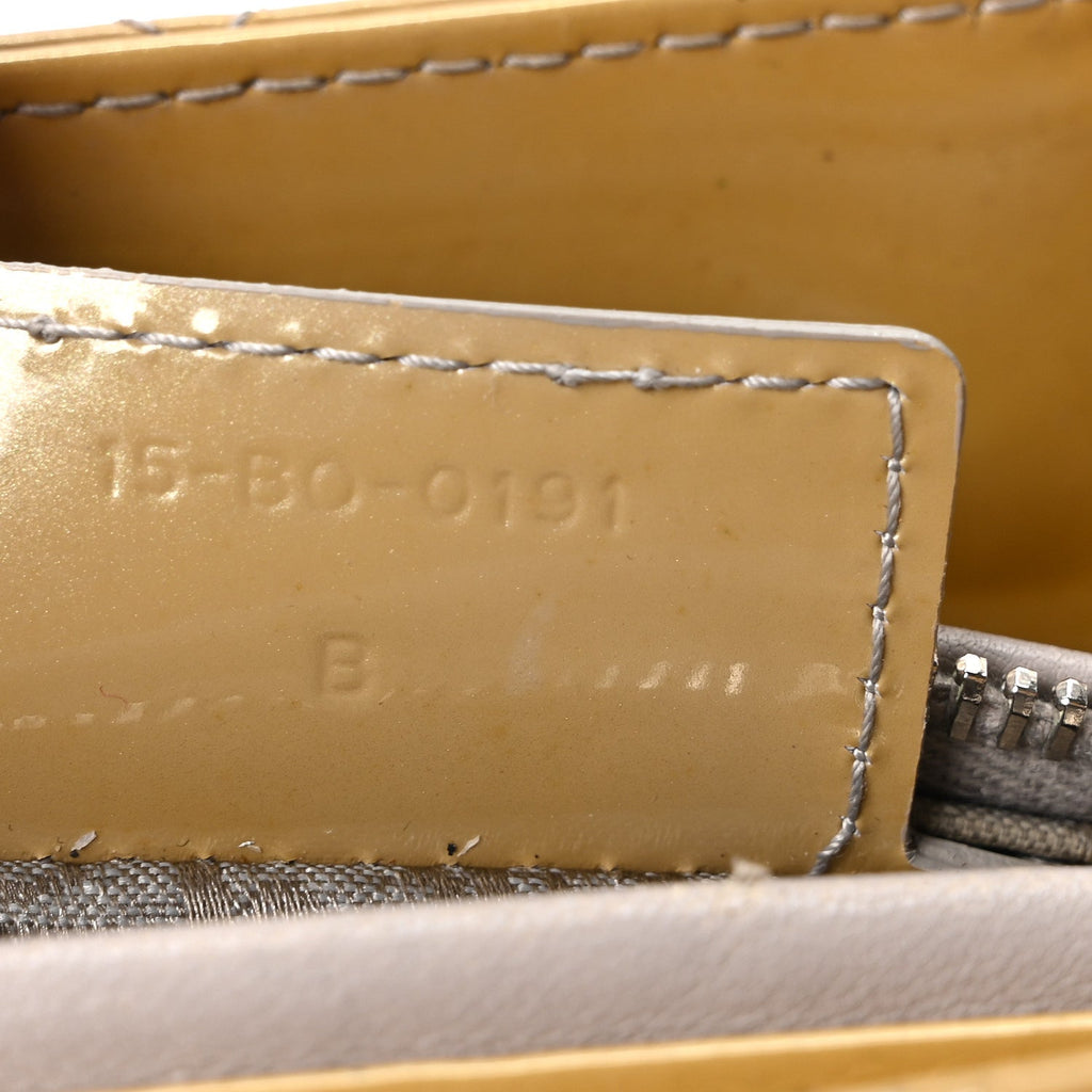 Christian Dior Patent Cannage Medium Lady Dior Beige