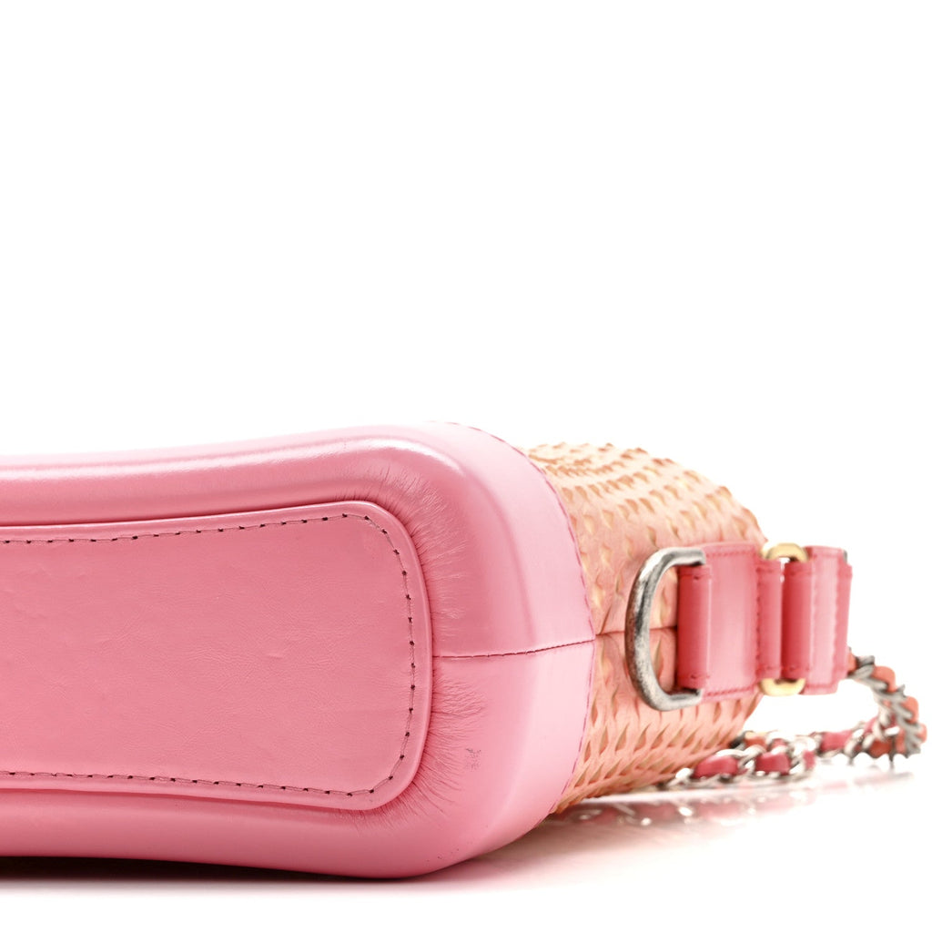 Chanel Snakeskin Small Gabrielle Hobo Pink