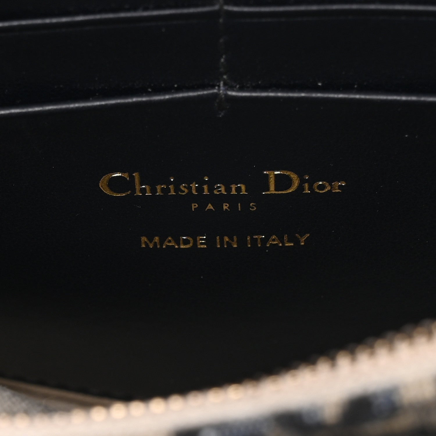 Christian Dior Oblique Saddle Chain Pouch Blue