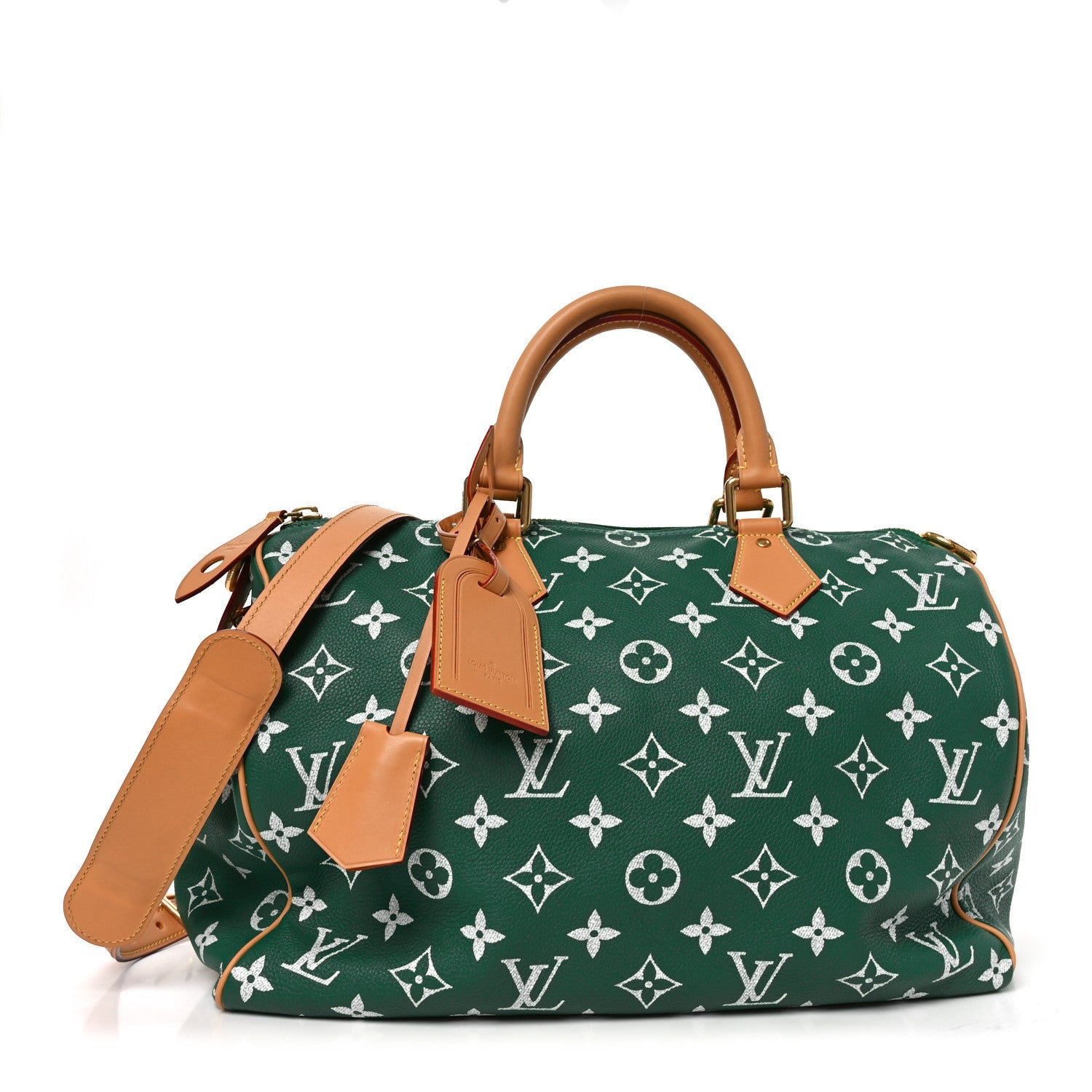 Louis Vuitton Calfskin Monogram Speedy P9 Bandouliere 40 Green