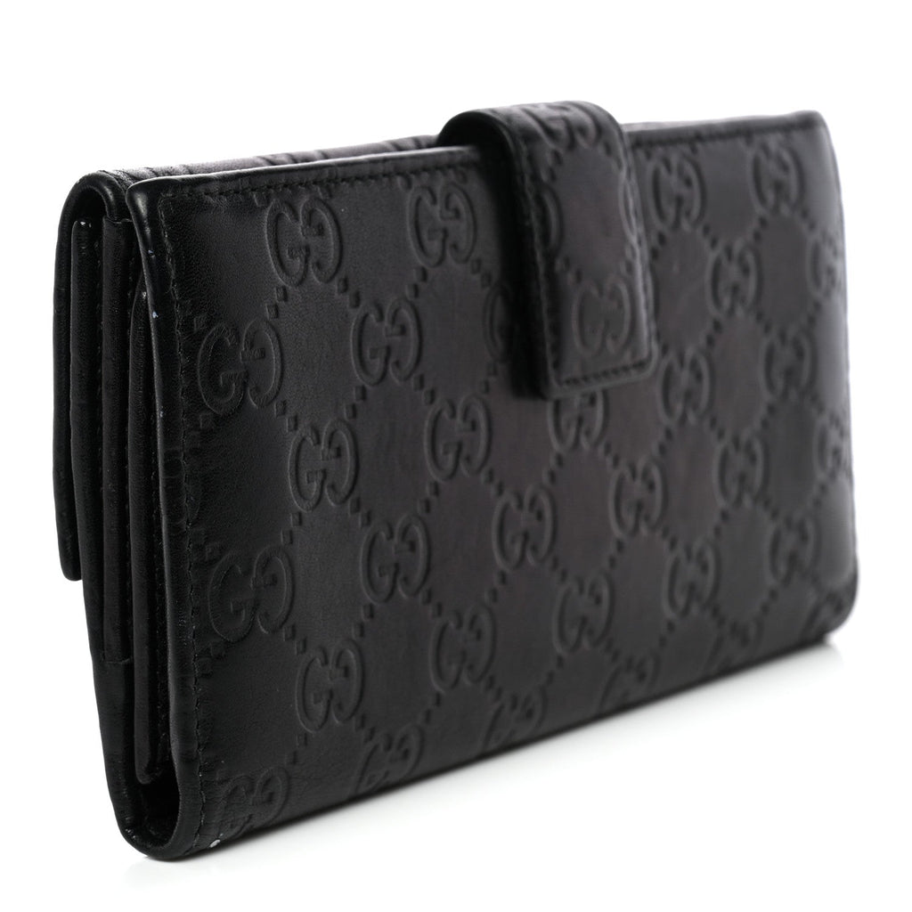 Gucci Guccissima Emily Continental Wallet Black