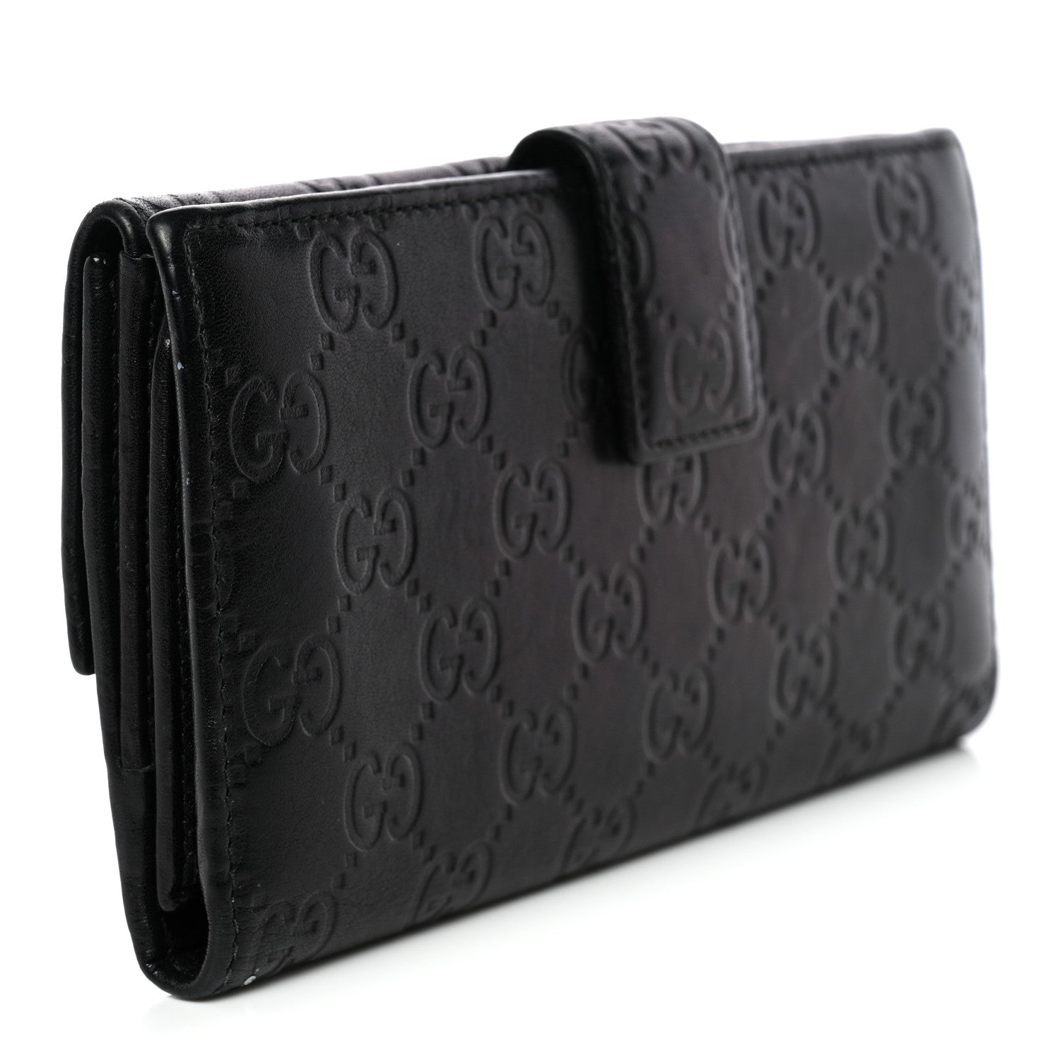 Gucci Guccissima Emily Continental Wallet Black