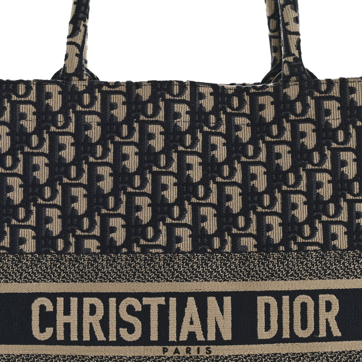 Christian Dior Oblique Large Book Tote Blue Multicolor