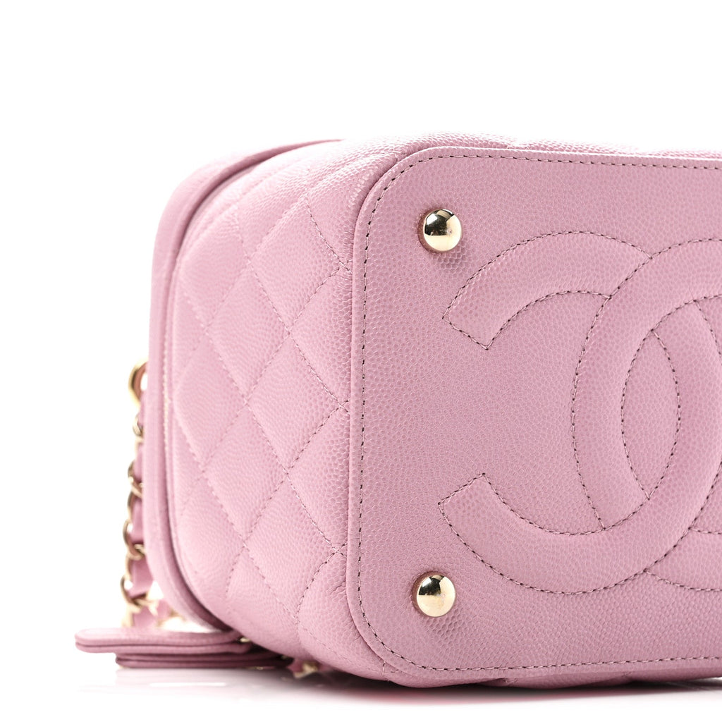 Chanel Caviar Quilted Small CC Vanity Case Pink