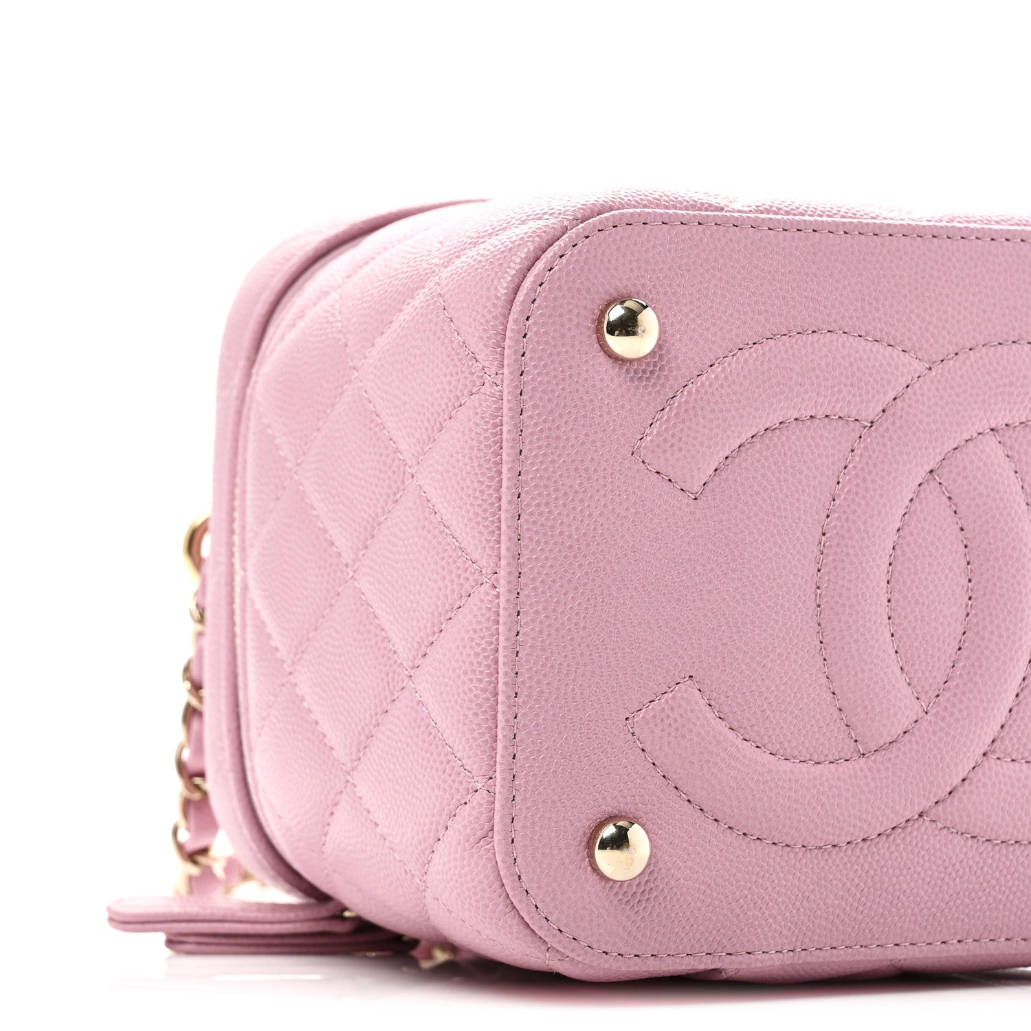 Chanel Caviar Quilted Small CC Vanity Case Pink