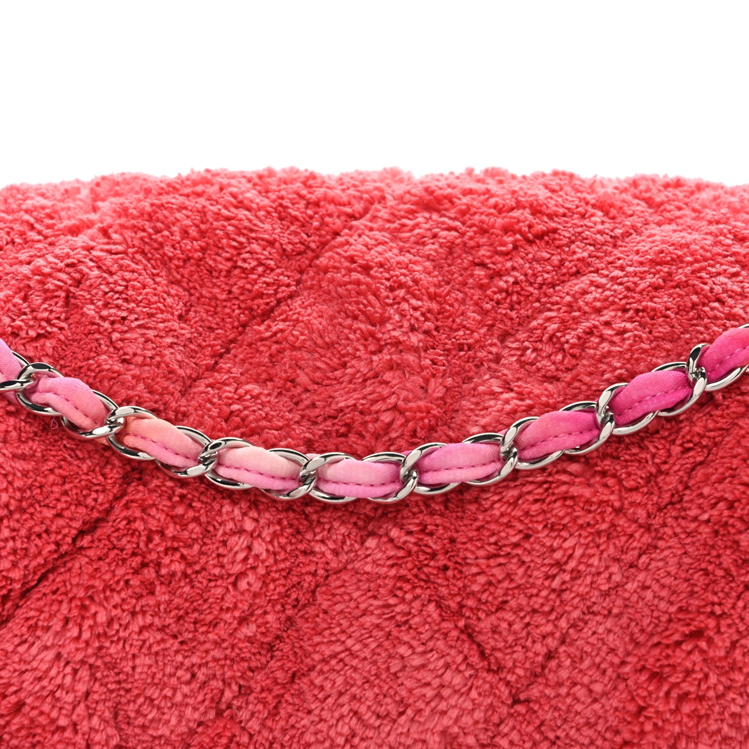 Chanel Mixed Fibers Quilted Large Flap Bag Coral