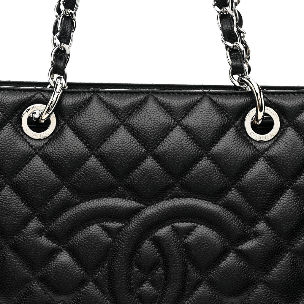 Chanel Caviar Quilted Grand Shopping Tote GST Black