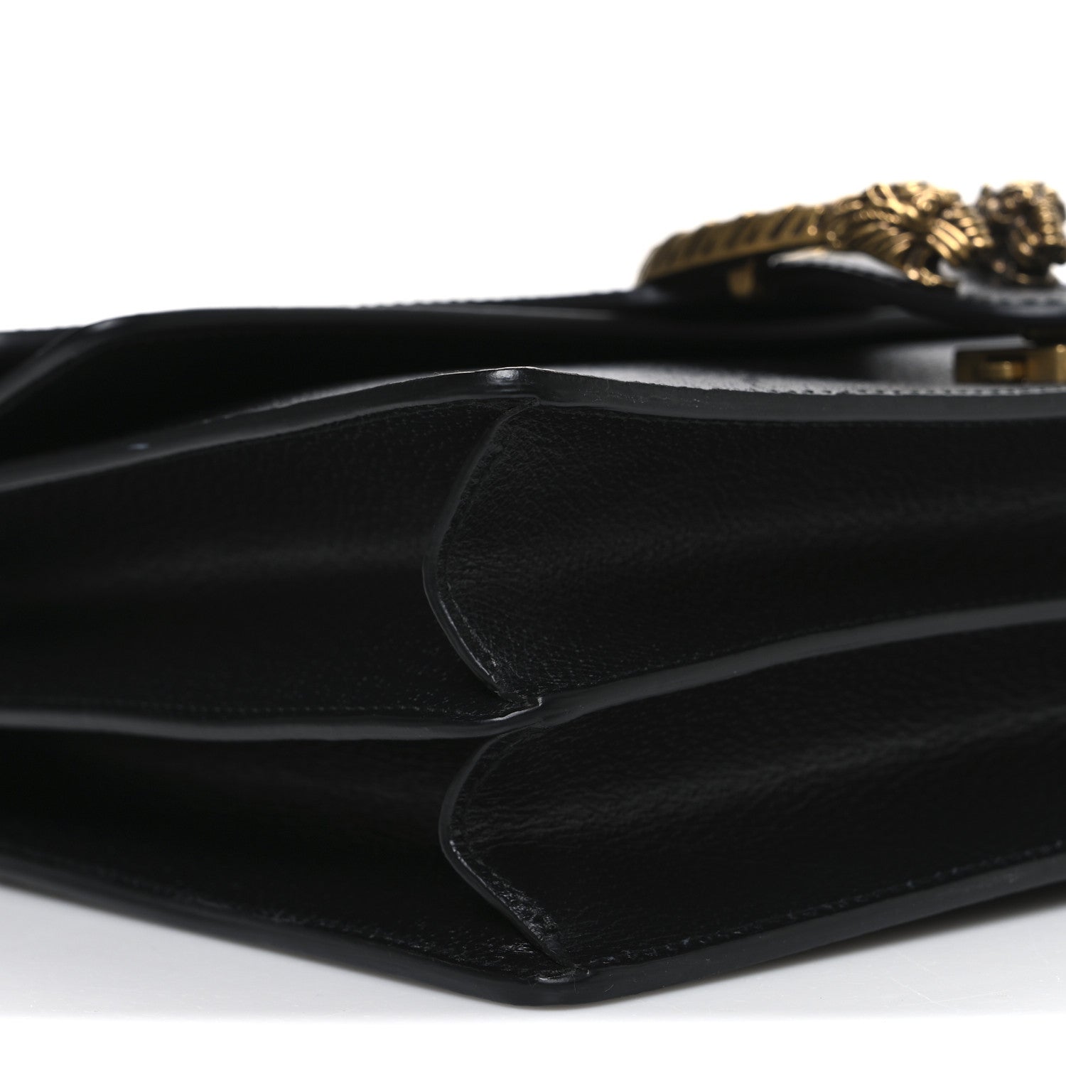 Gucci Calfskin Web Small Dionysus Shoulder Bag Black