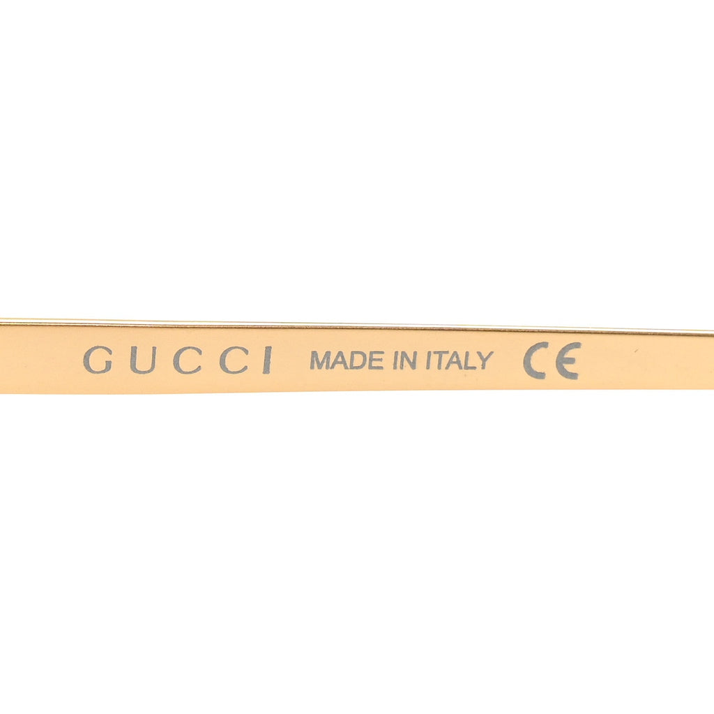 Gucci Metal Acetate Crystal Oversize GG0115S Eyeglasses Gold