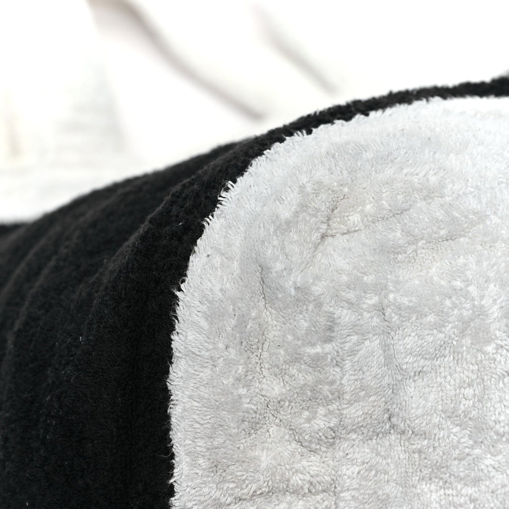 Chanel Terry Cotton CC Beach Tote Towel Set Black White