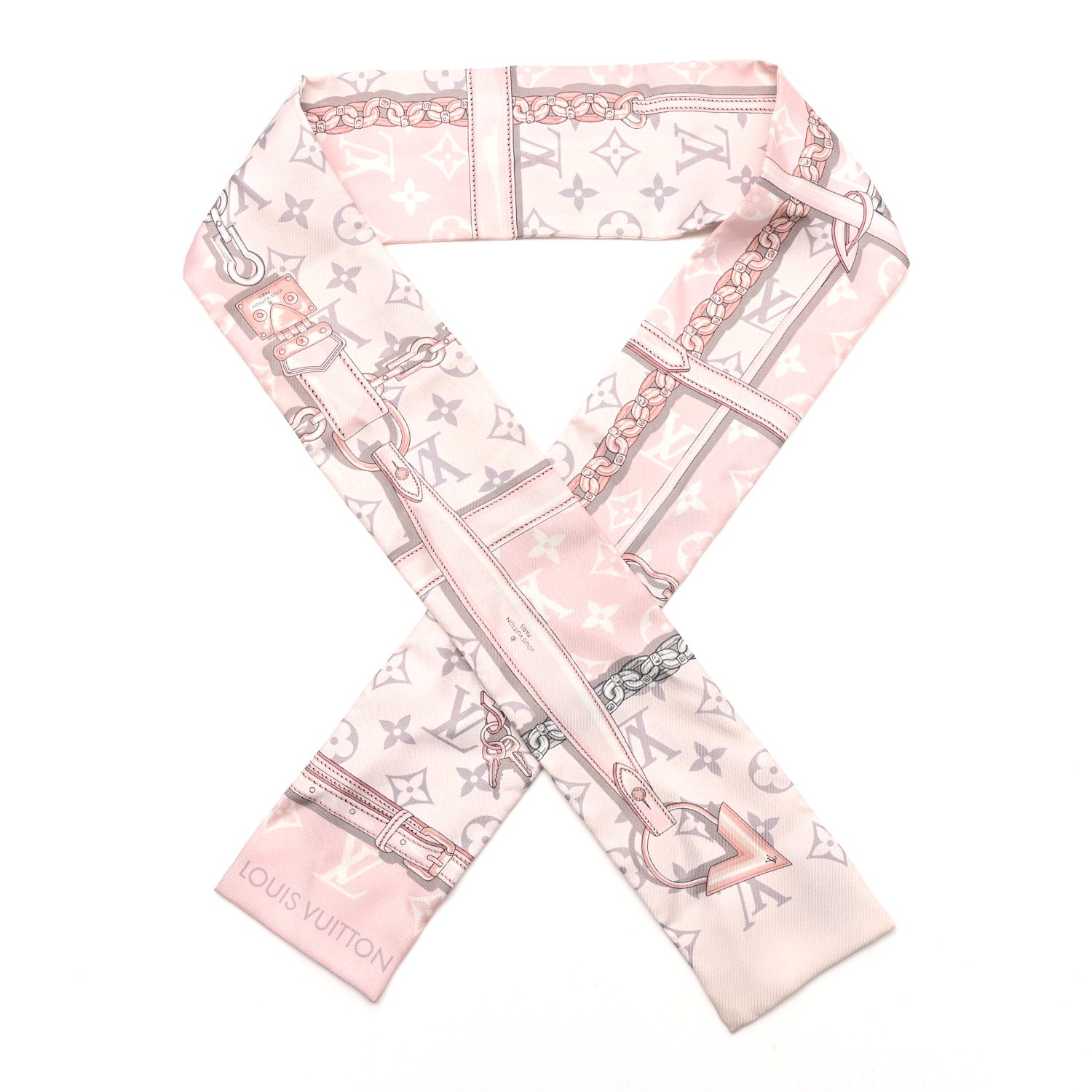 Louis Vuitton Silk Monogram Confidential Bandeau Light Pink