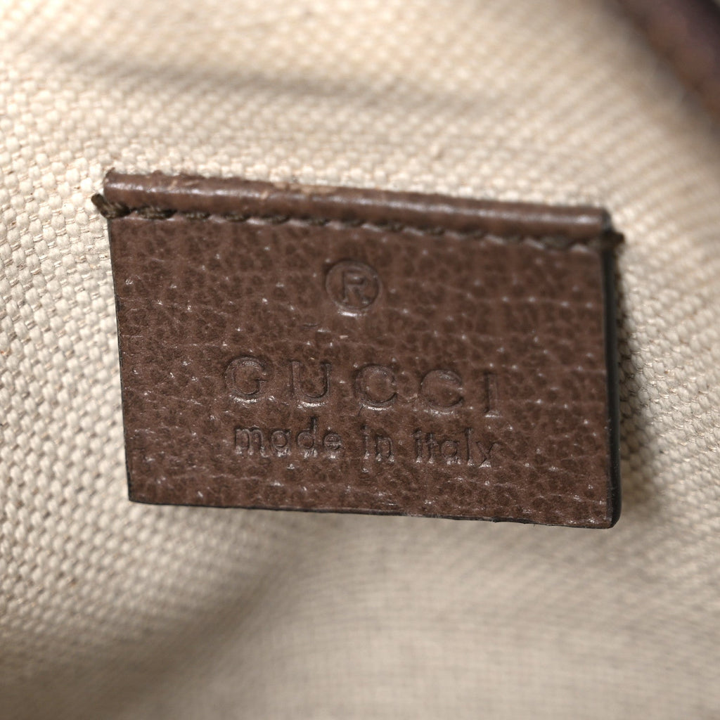 Gucci GG Supreme Monogram Mini Neo Vintage Double Zip Messenger Bag Beige New Acero Crop