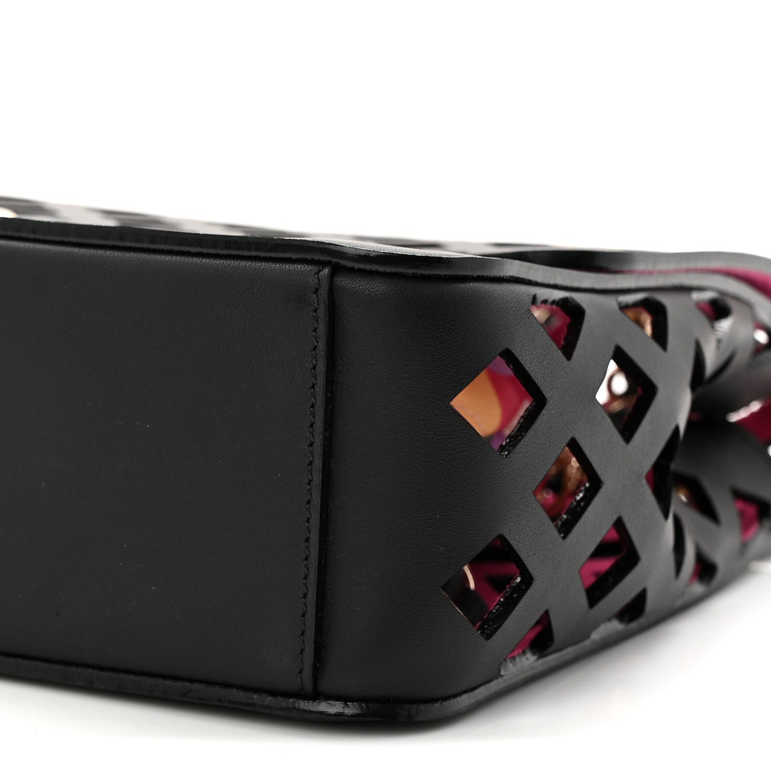 Chanel Lambskin Sea Through Flap Black Multicolor
