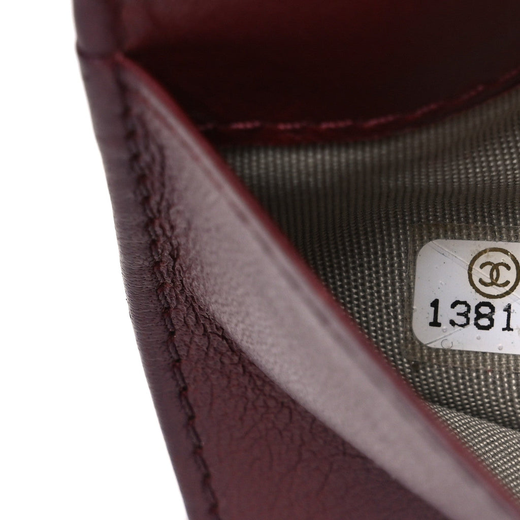 Caviar Timeless CC Yen Wallet Burgundy