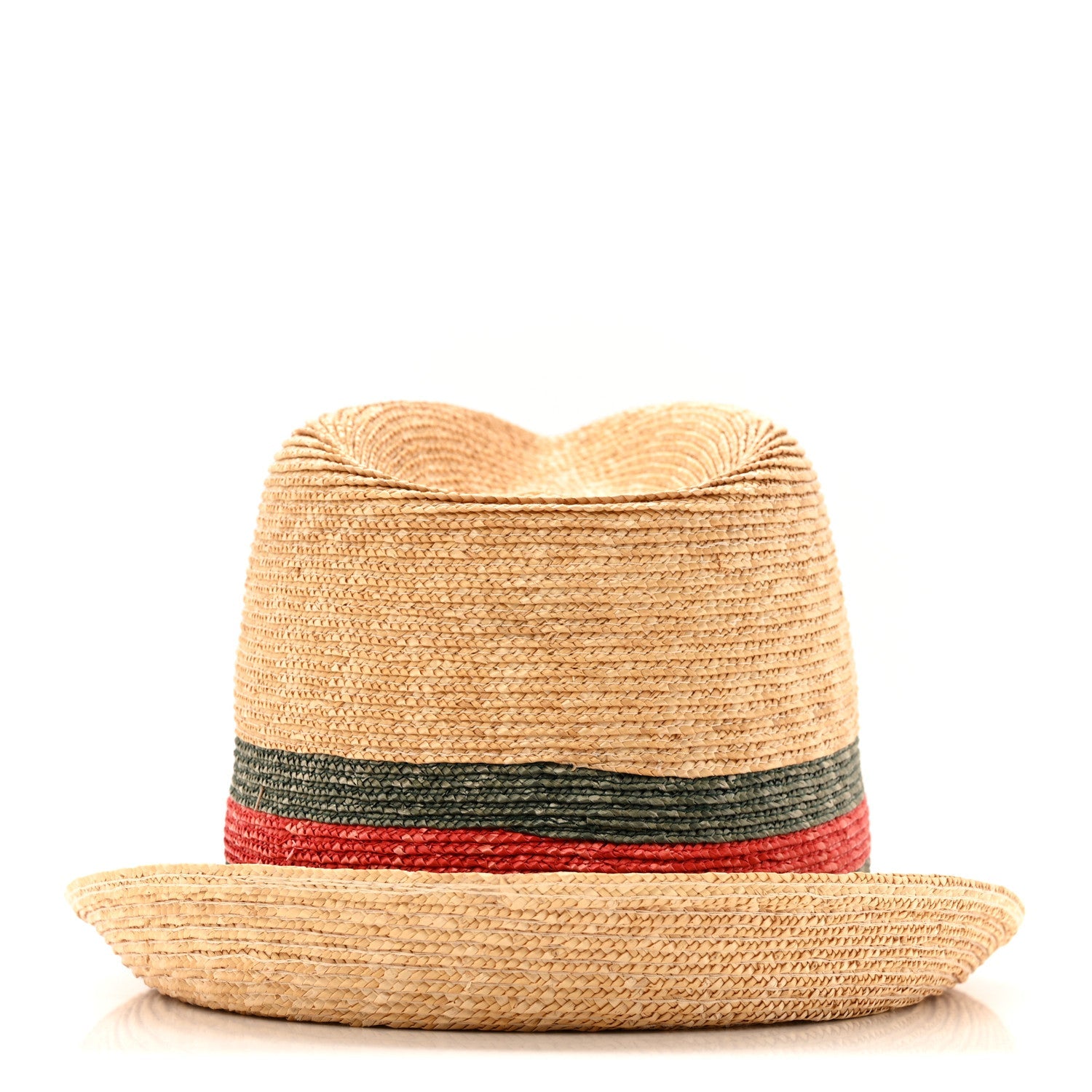 Gucci Abaca Straw Web Fedora Hat S