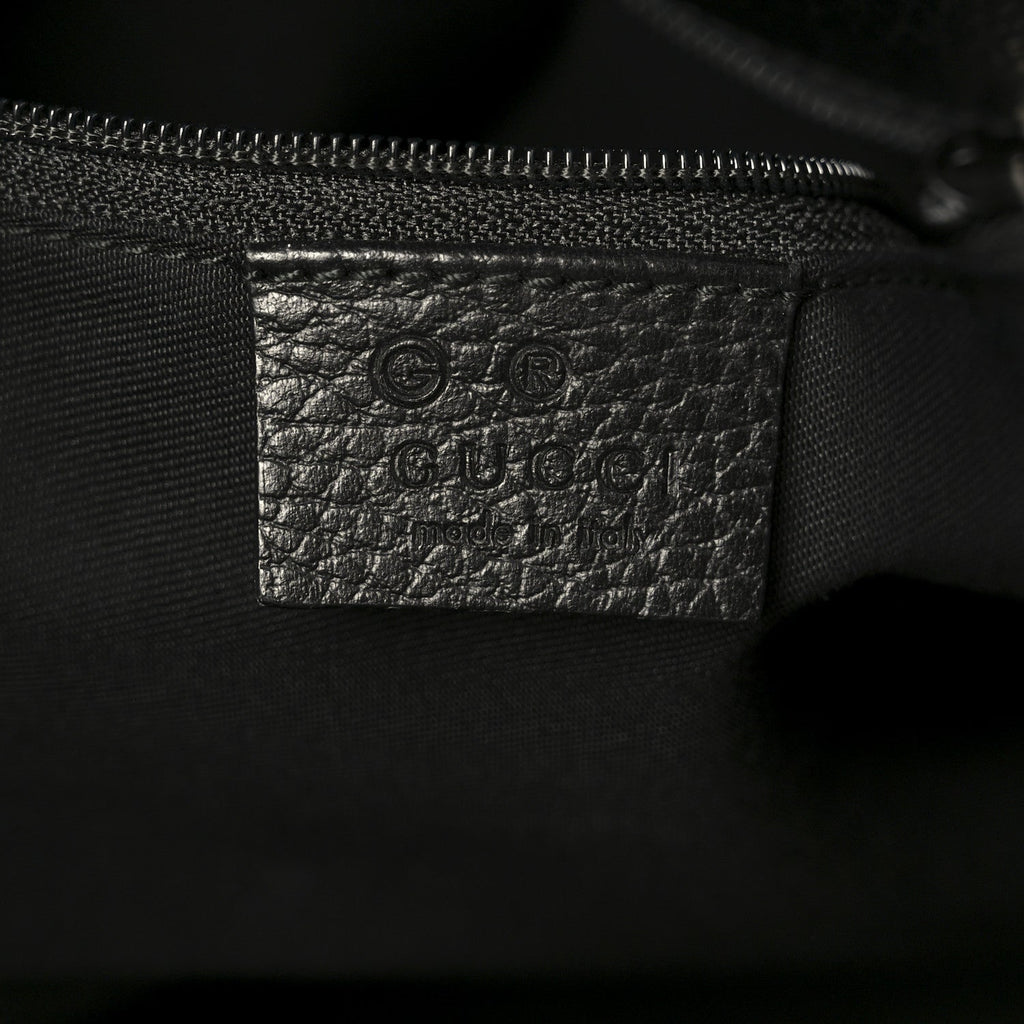 Gucci Canvas Monogram Gifford Shopping Tote Black
