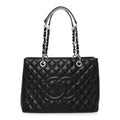 Chanel Caviar Quilted Grand Shopping Tote GST Black