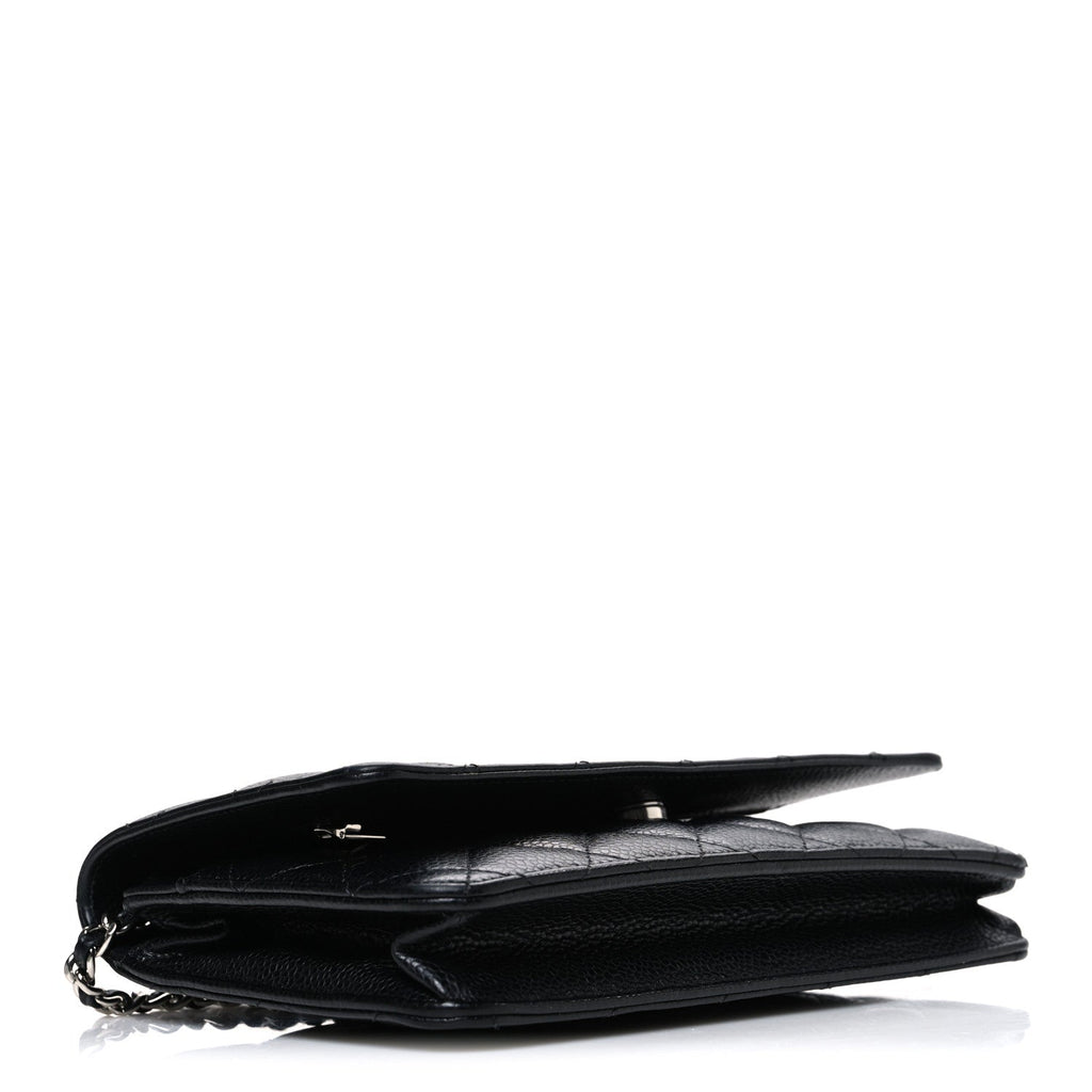 Chanel Caviar Quilted Wallet on Chain WOC Black