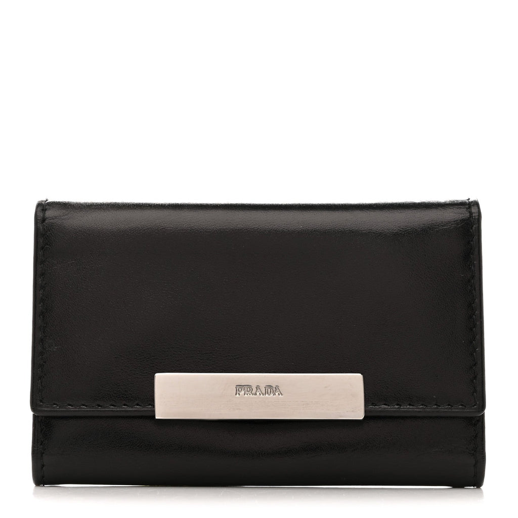 Prada Vitello 6 Key Holder Black