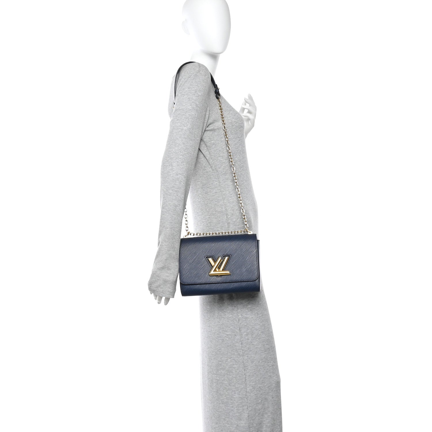 Louis Vuitton Epi Twist Shoulder Bag MM Indigo