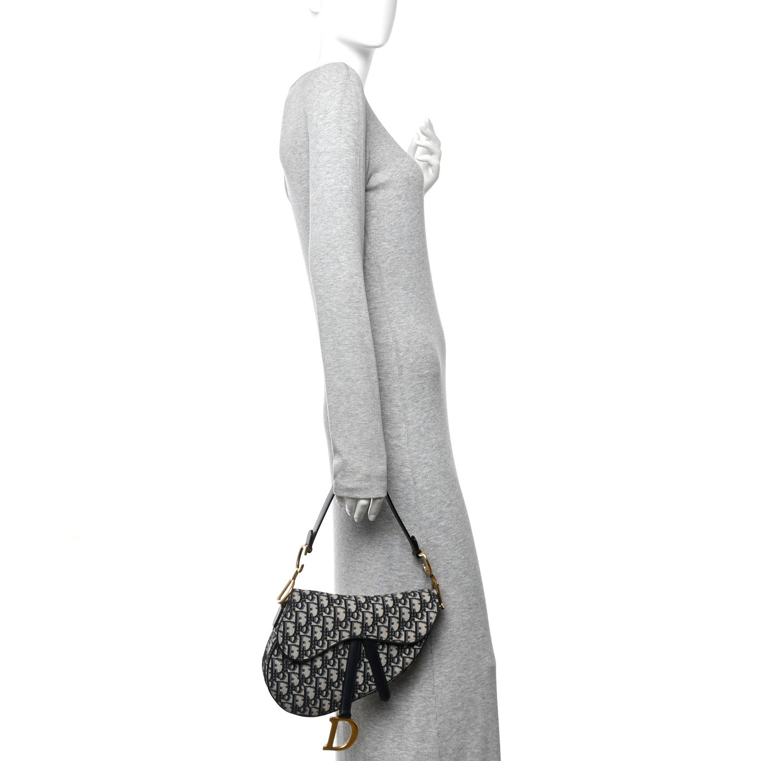 Christian Dior Oblique Saddle Bag Blue