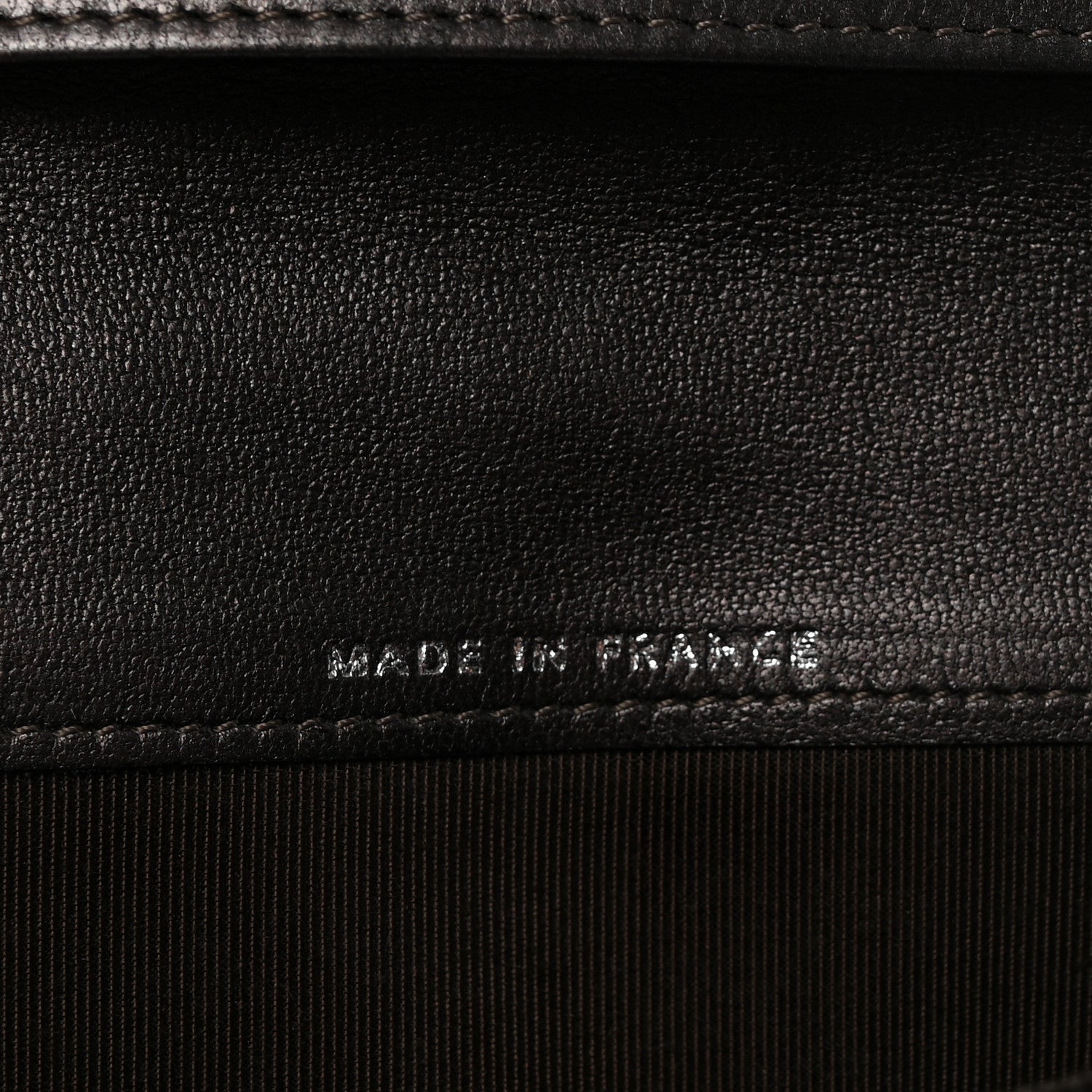 Metallic Lambskin Quilted Yen Wallet Grey