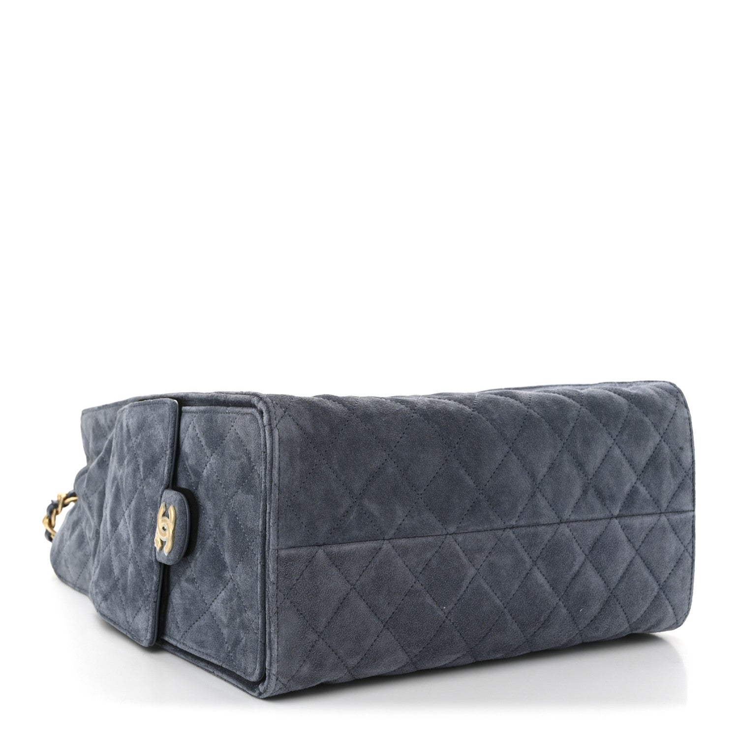 Chanel Suede Quilted Medium Chanel 25 Handbag Blue