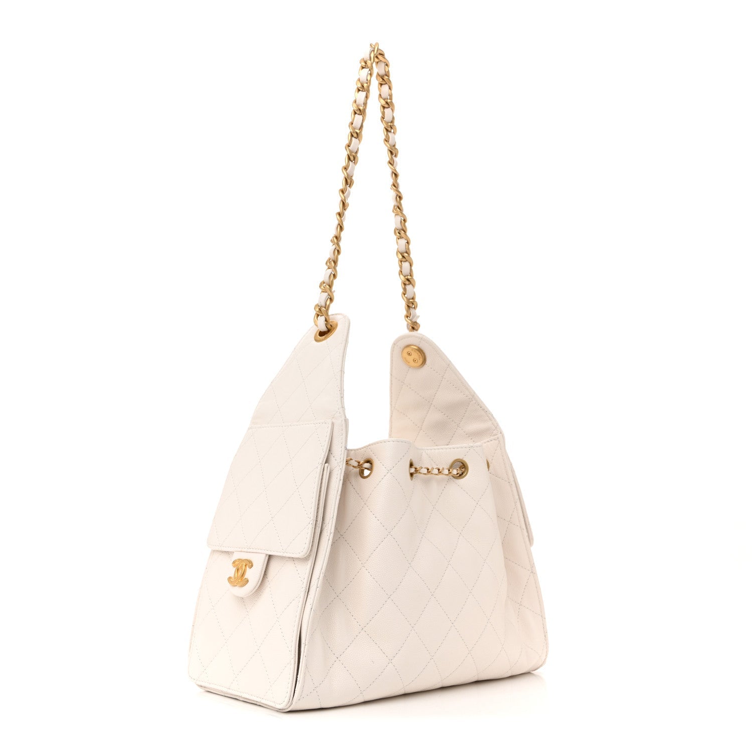 Chanel Caviar Quilted Small Chanel 25 Handbag White