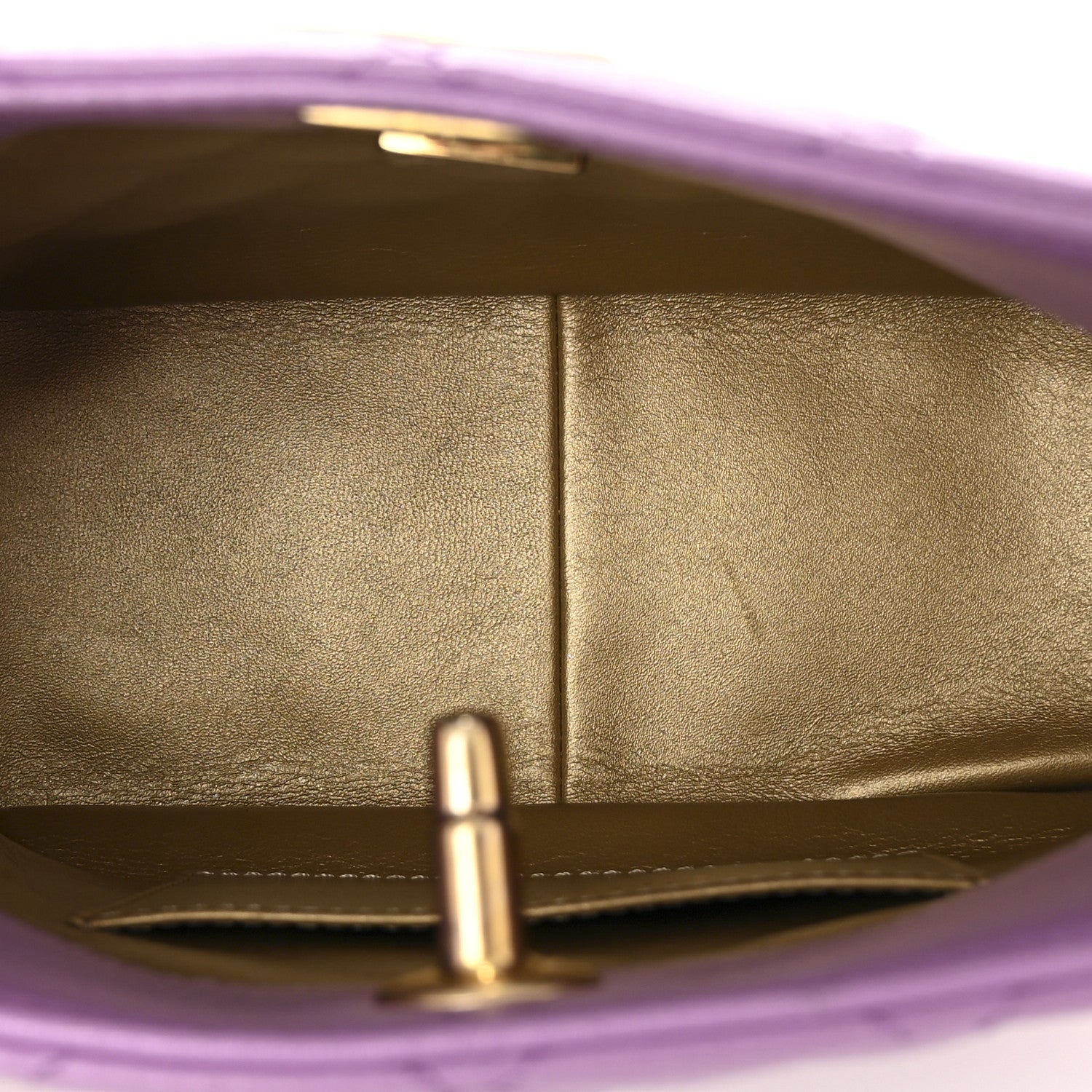 Chanel Lambskin Quilted Small Pearl Crush Hobo Purple