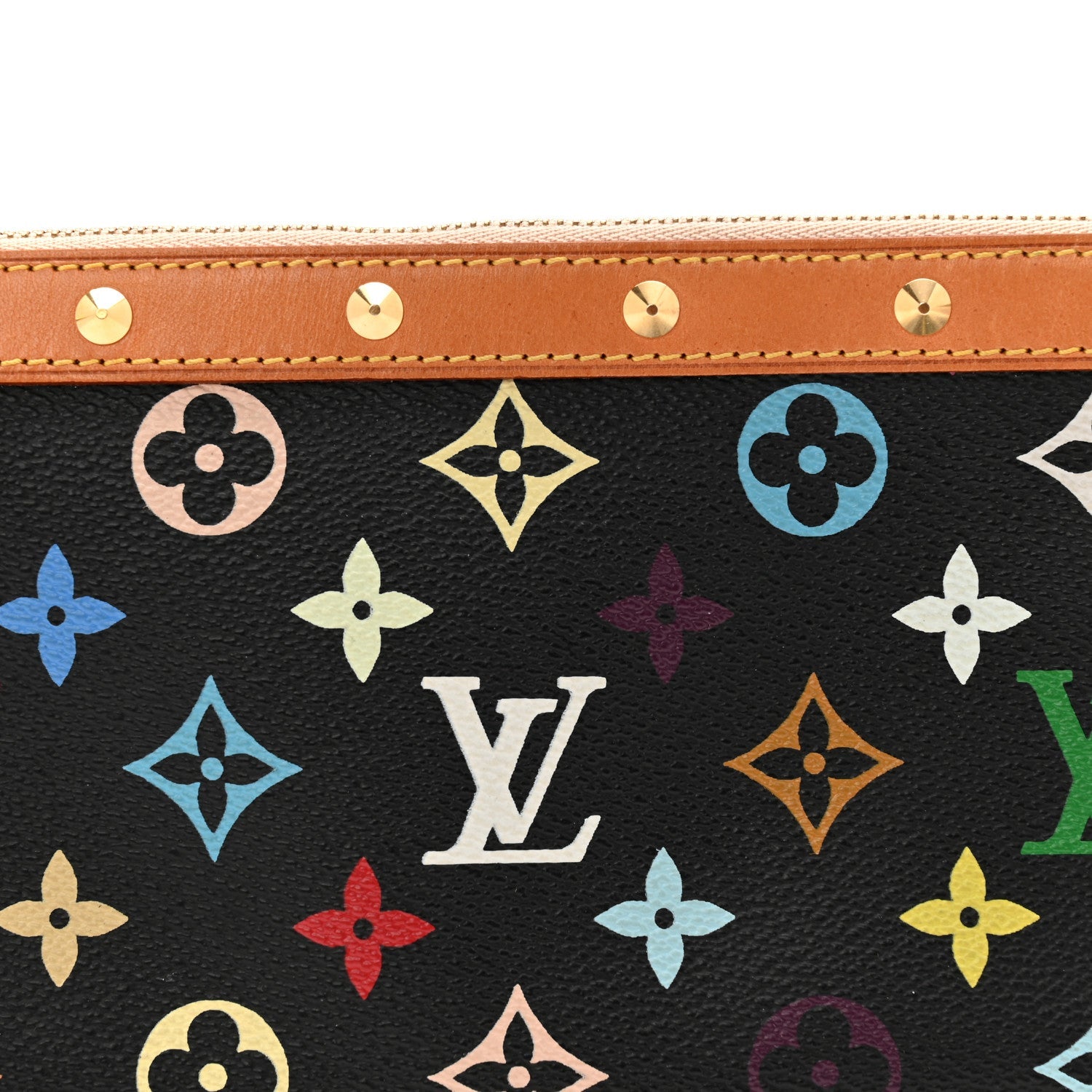 Louis Vuitton Monogram Multicolor Pochette Accessories Black