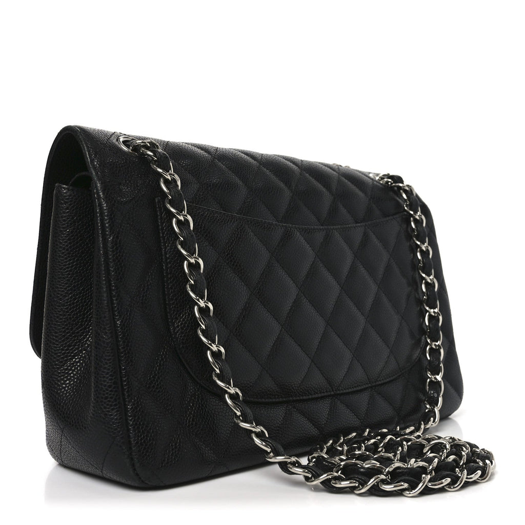 Chanel Caviar Quilted Jumbo Double Flap Black