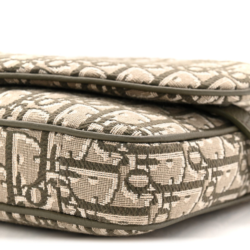 Christian Dior Oblique Saddle Triple Pouch Green