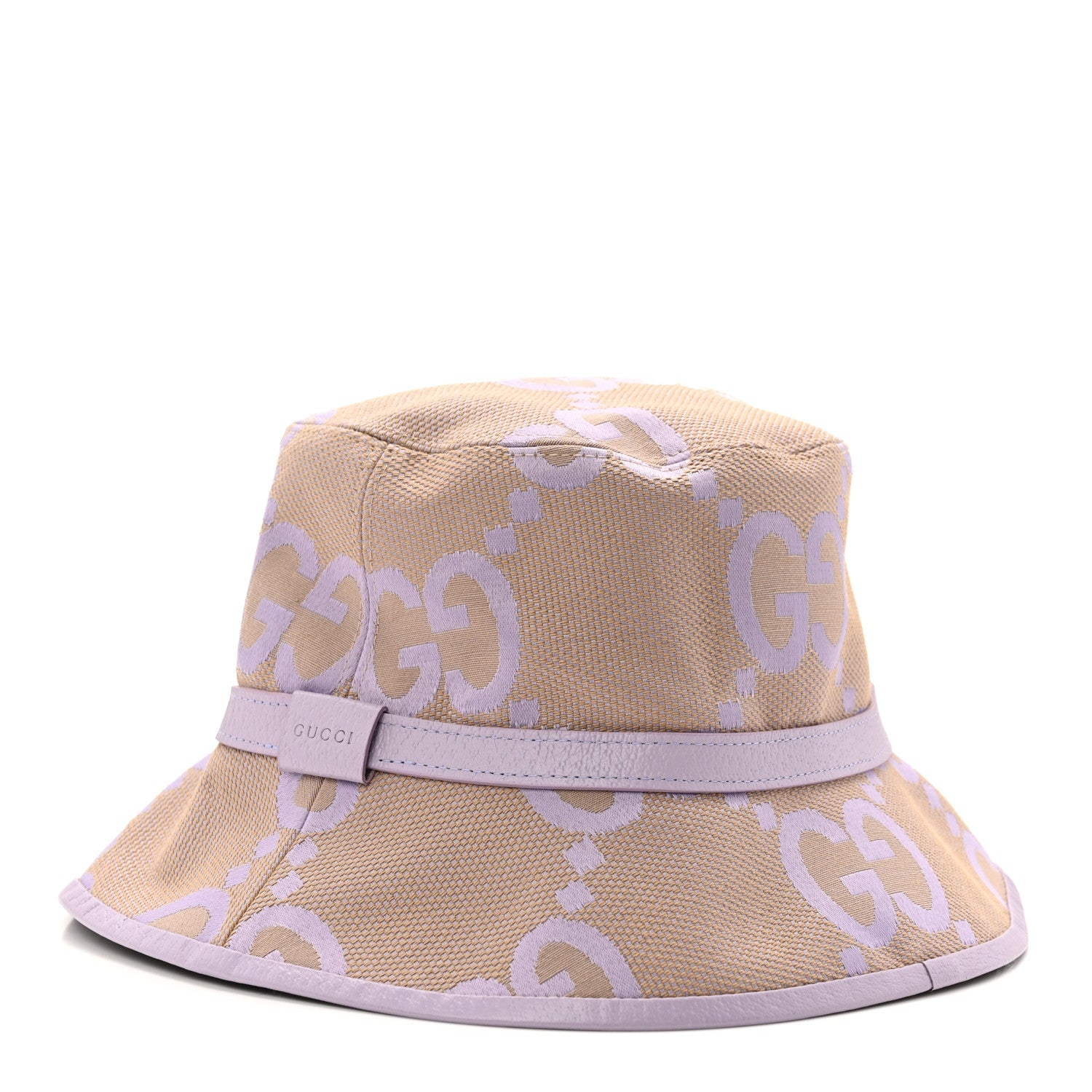 Gucci Monogram Jumbo GG Mosteria Bucket Hat L Beige Lapis