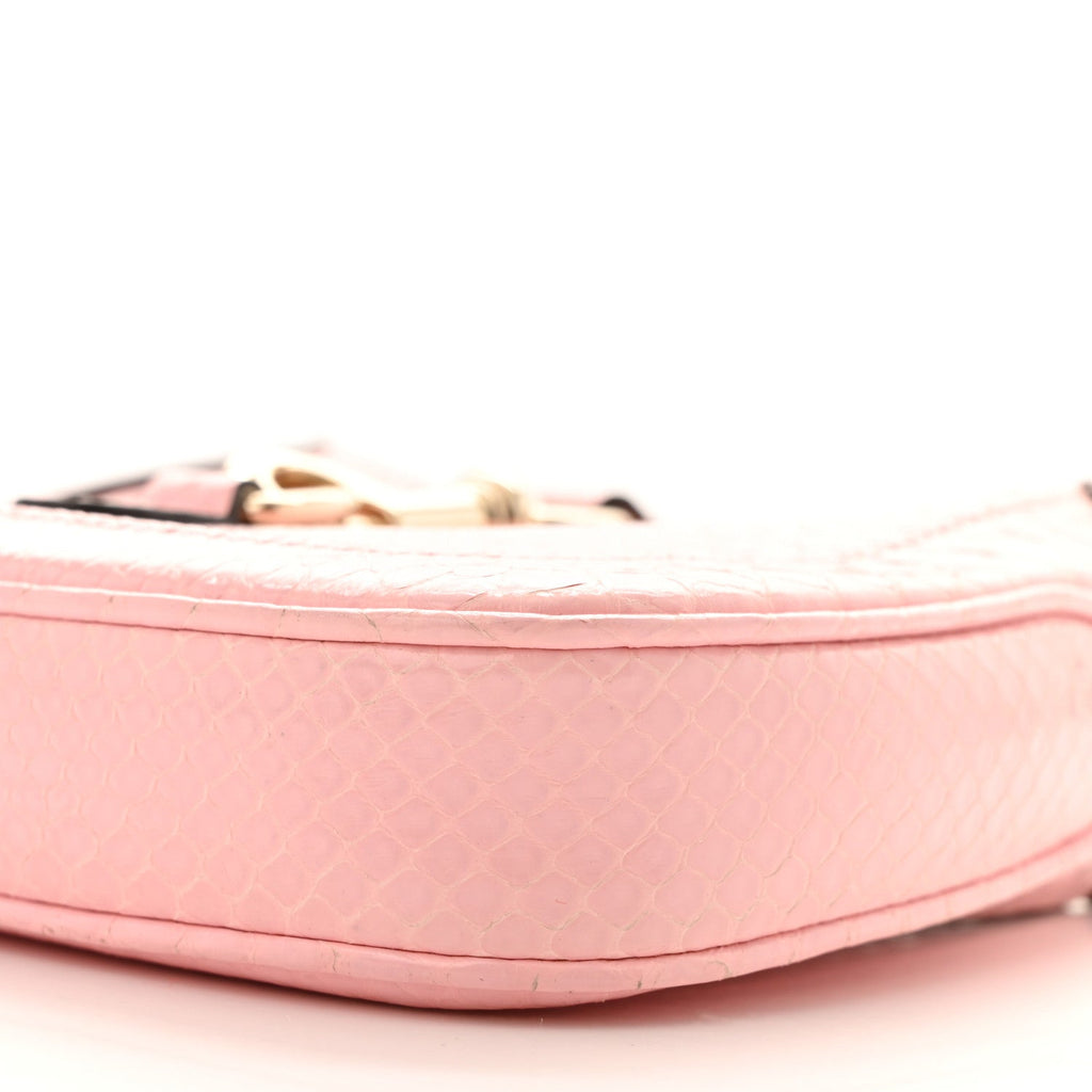 Gucci Snakeskin Mini Jackie Notte Bag Pink