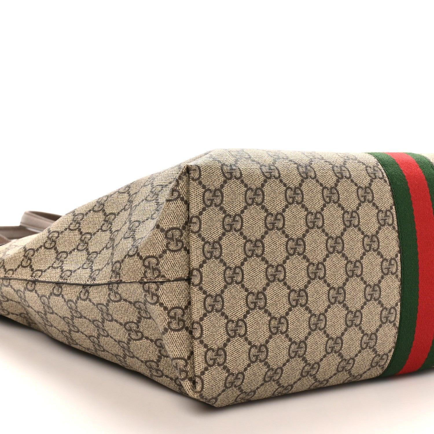 Gucci GG Supreme Monogram Medium Ophidia Shopping Tote Brown