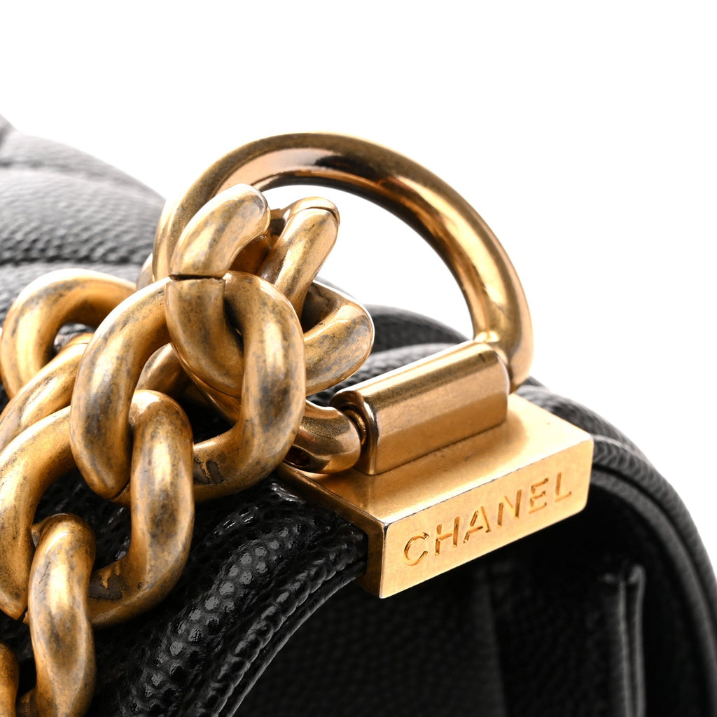 Chanel Caviar Quilted Medium Boy Flap Black