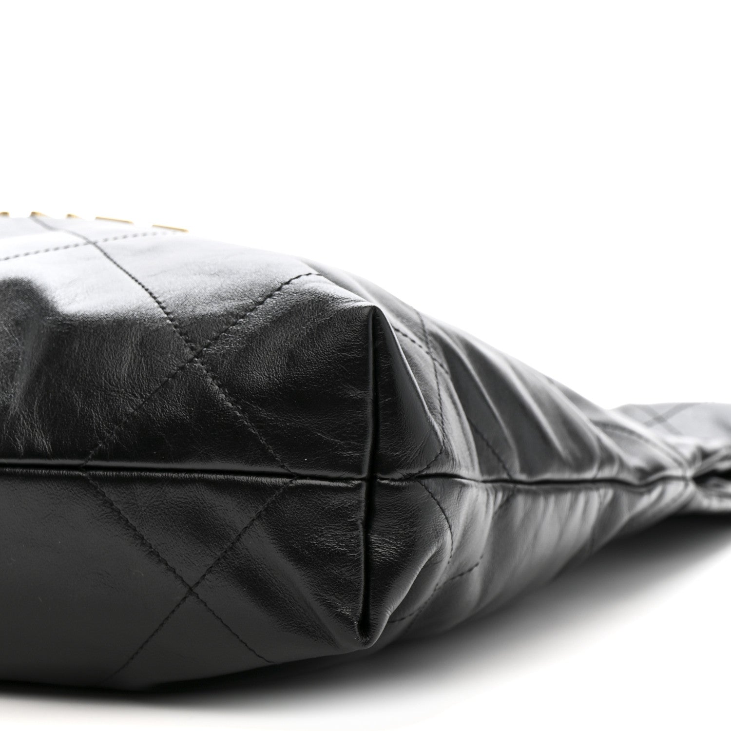 Chanel Shiny Calfskin Quilted Small Chanel 22 Black