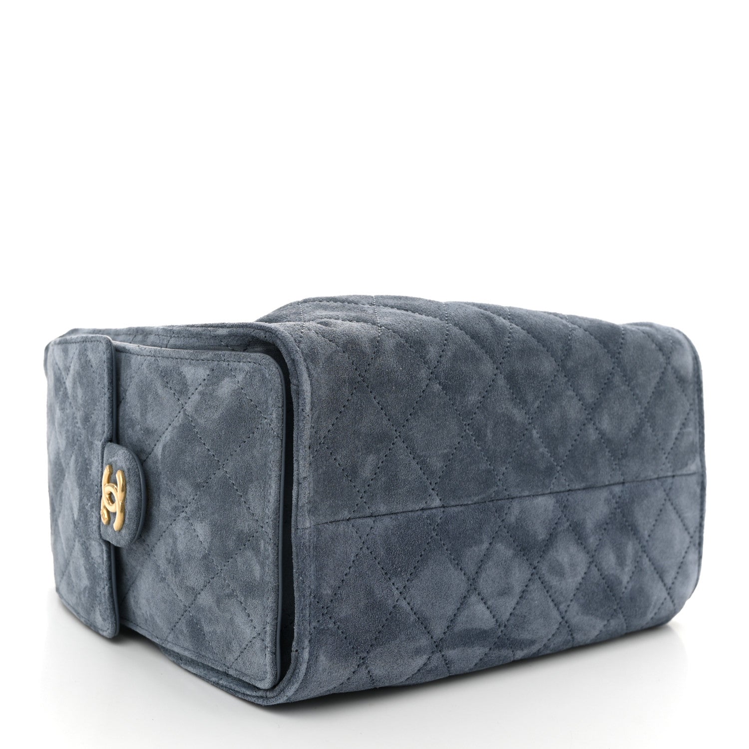 Chanel Suede Quilted Small Chanel 25 Handbag Blue