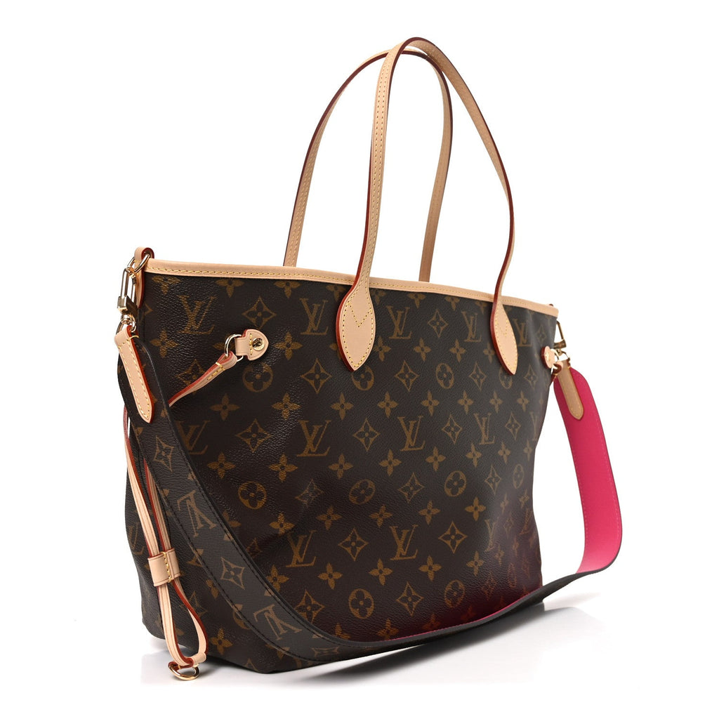 Louis Vuitton Monogram Inside Out Neverfull Bandouliere MM Rose Pondichery